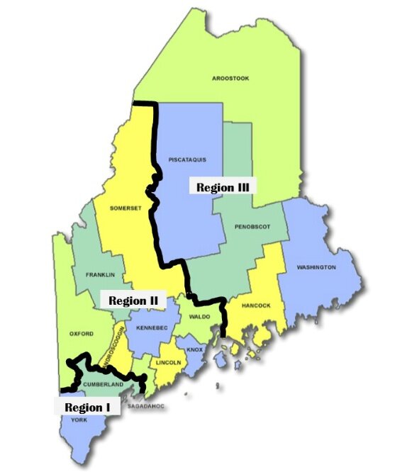 Respite Region Map - NAMI Maine